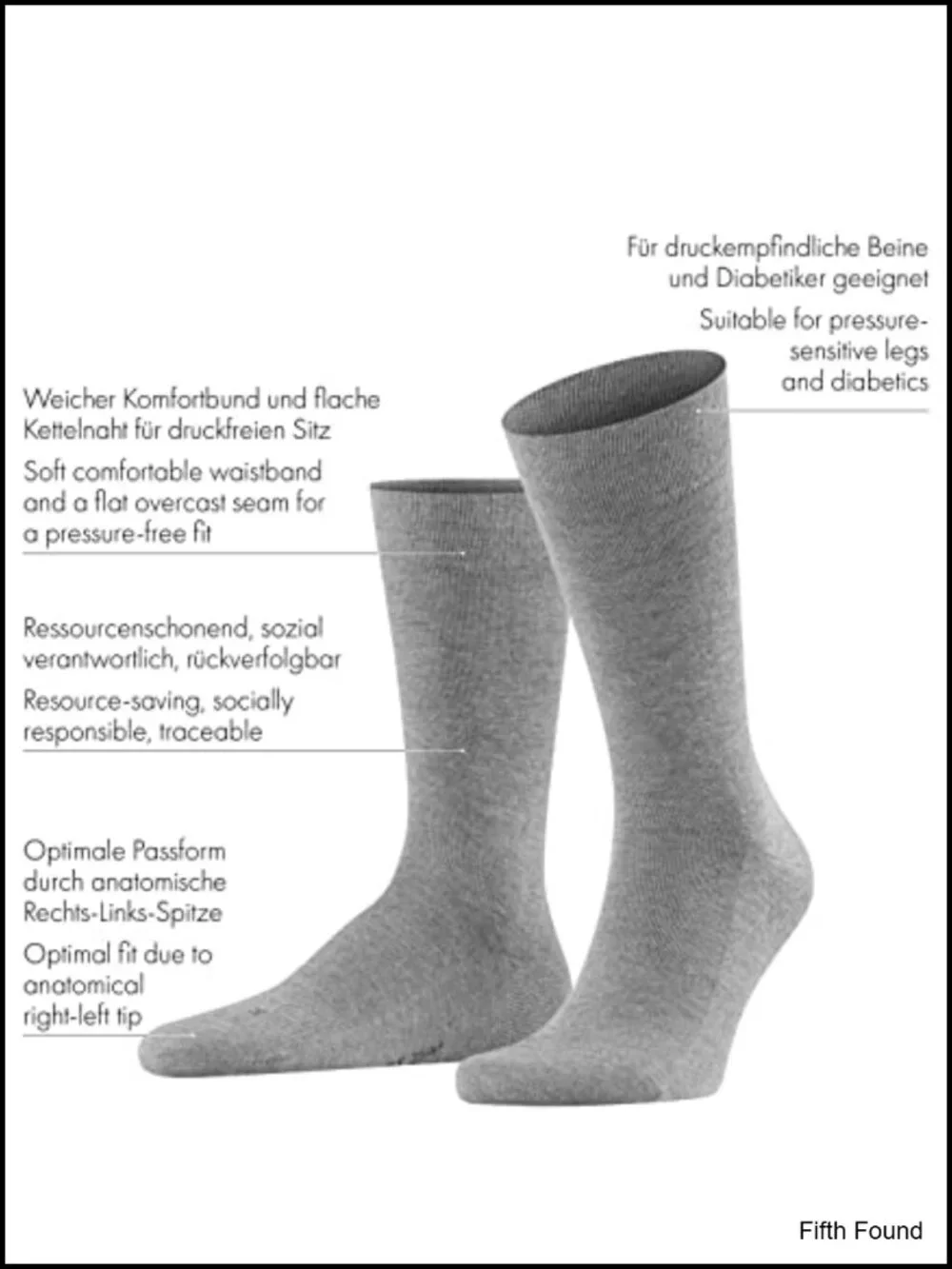 Men's Wide Top Diabetic Dress Crew Socks Cotton Blend 1 Pair